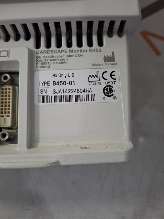 GE Healthcare Carescape B450 Critical Care Patient Monitor