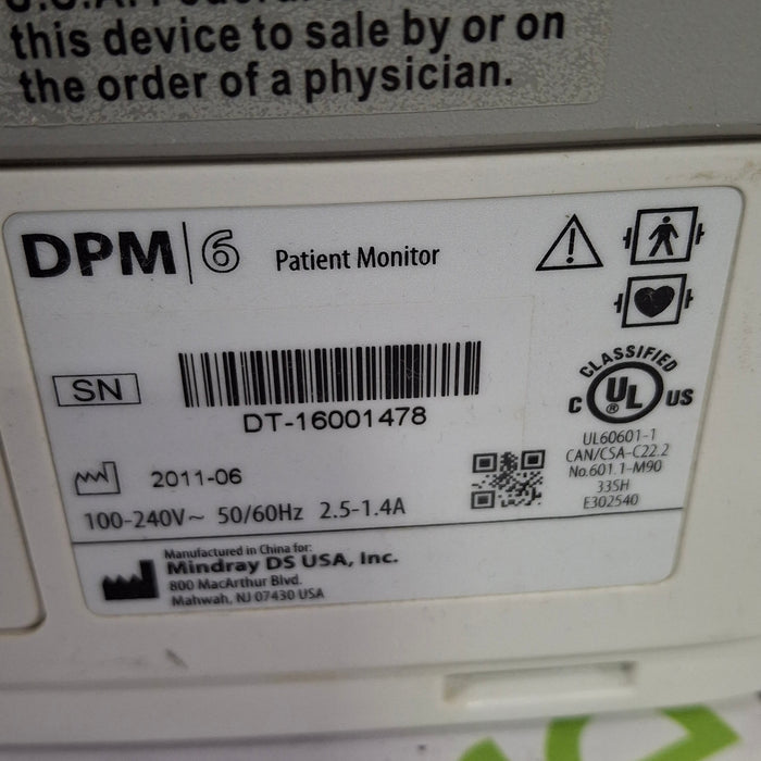 Mindray DPM6 Patient Monitor