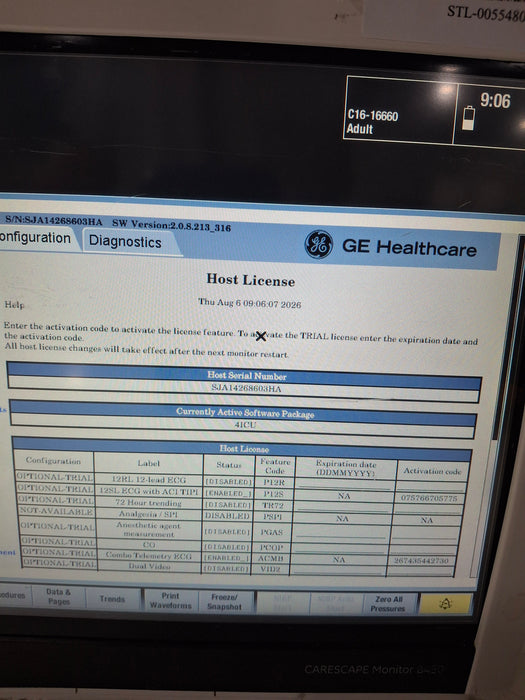 GE Healthcare Carescape B450 Critical Care Patient Monitor