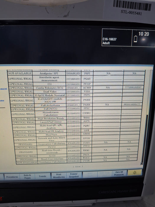 GE Healthcare Carescape B450 Critical Care Patient Monitor