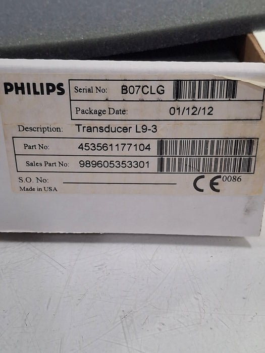 Philips L9-3 Linear Array Transducer