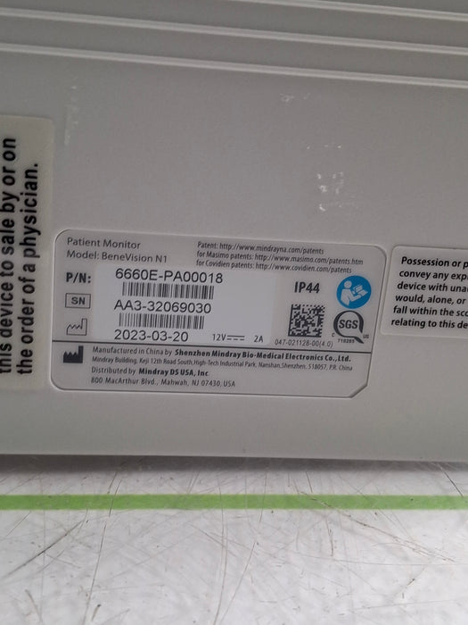 Mindray Benevision N1 Transport Patient Monitor