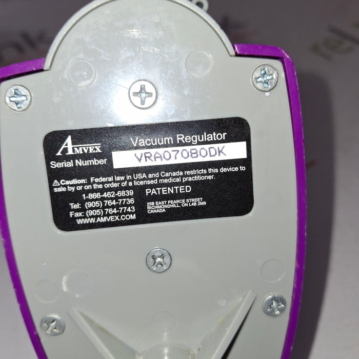 Amvex Vacuum Regulator