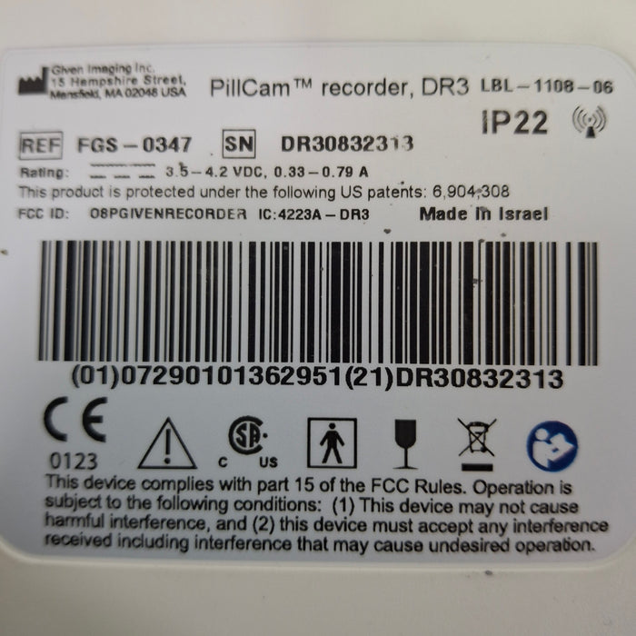 Given Imaging Inc FGS-0347 PillCam Recorder