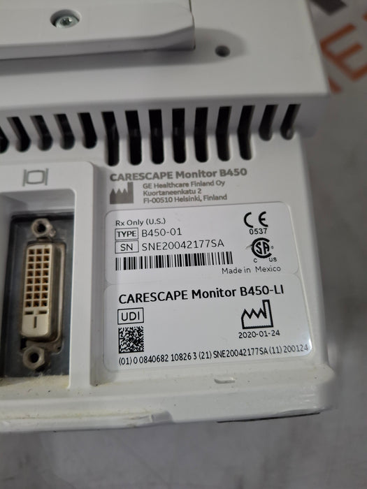 GE Healthcare Carescape B450 Critical Care Patient Monitor