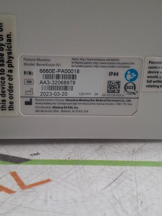 Mindray Benevision N1 Transport Patient Monitor
