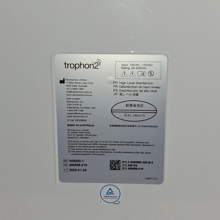 NanoSonics Trophon 2 High Level Disinfection
