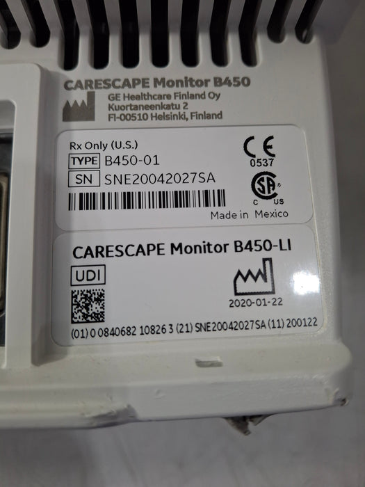 GE Healthcare GE Healthcare Carescape B450 Critical Care Patient Monitor Patient Monitors reLink Online