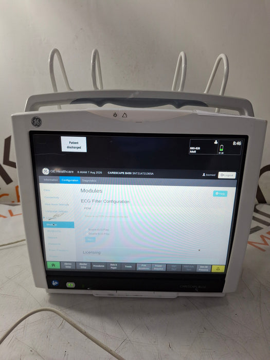 GE Healthcare Carescape B450 Critical Care Patient Monitor