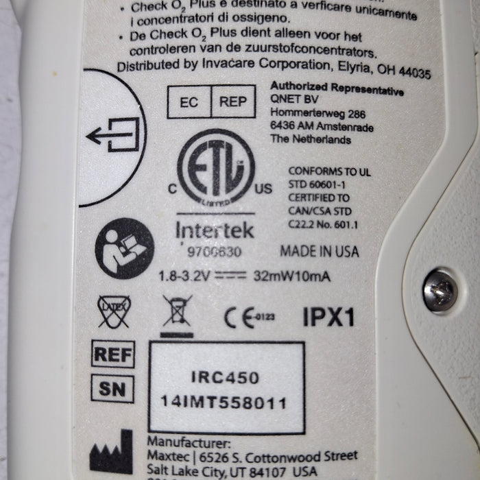 Invacare Corporation Perfecto 2 Oxygen Concentrator
