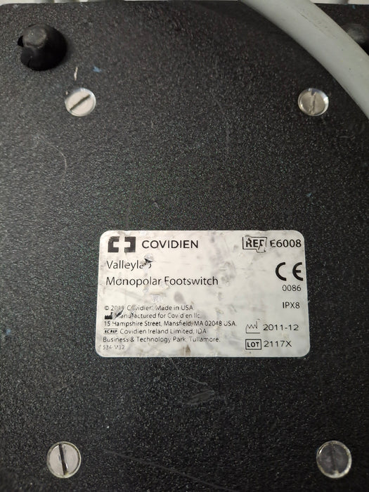 Covidien E6008B Valleylab Monopolar Footswitch