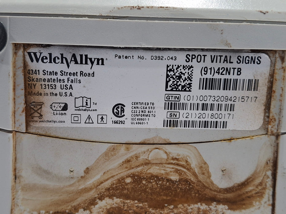Welch Allyn Spot 420 - NIBP, Temp, Nellcor SpO2 Vital Signs Monitor