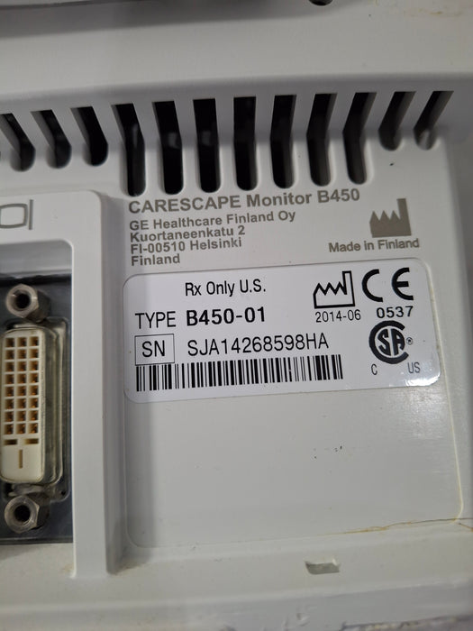 GE Healthcare Carescape B450 Critical Care Patient Monitor