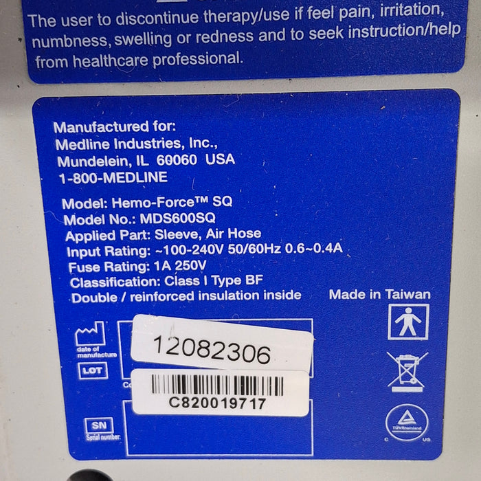 Medline Medline Hemo-Force MDS-600 SQ DVT Compression Pump Surgical Equipment reLink Online