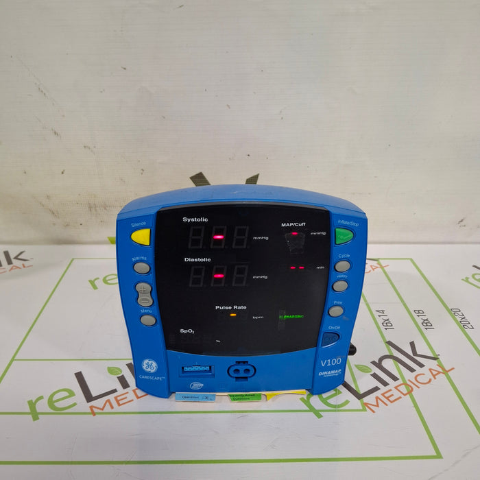 GE Healthcare Dinamap V100 - NIBP, SpO2, Temp Vital Signs Monitor