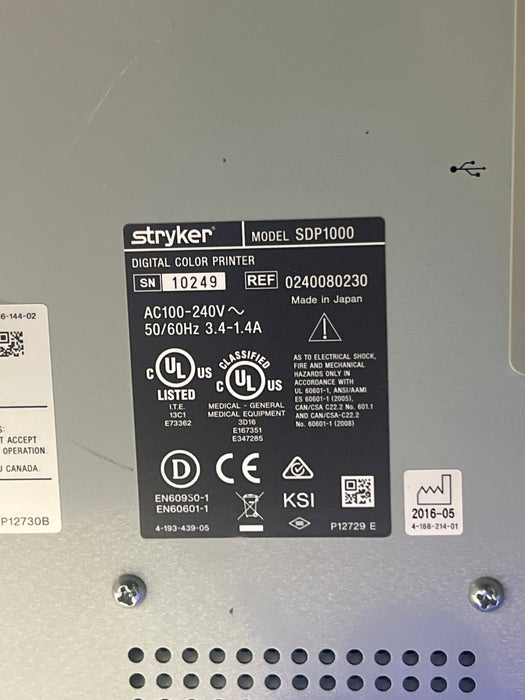 Stryker SDP1000 Digital Color Printer