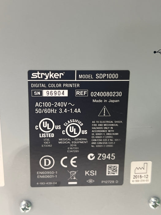 Stryker SDP1000 Digital Color Printer