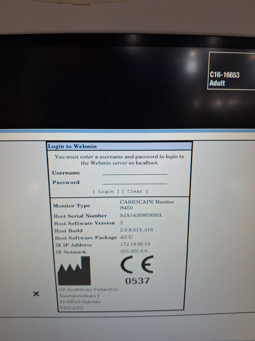 GE Healthcare GE Healthcare Carescape B450 Patient Monitor Patient Monitors reLink Online