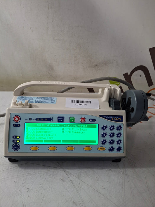 Smiths Medical Medfusion 3500 Version 6 Syringe Infusion Pump