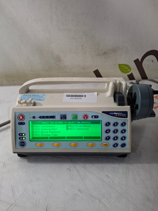 Smiths Medical Medfusion 3500 Version 6 Syringe Infusion Pump