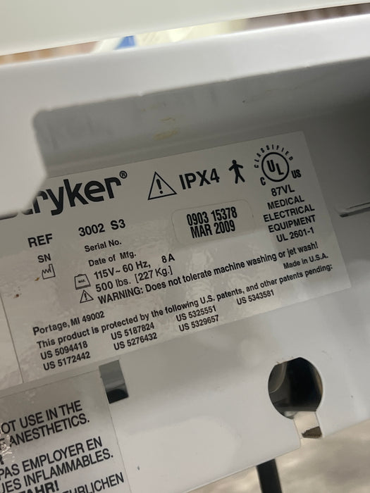 Stryker Secure III 3002 Hospital Bed