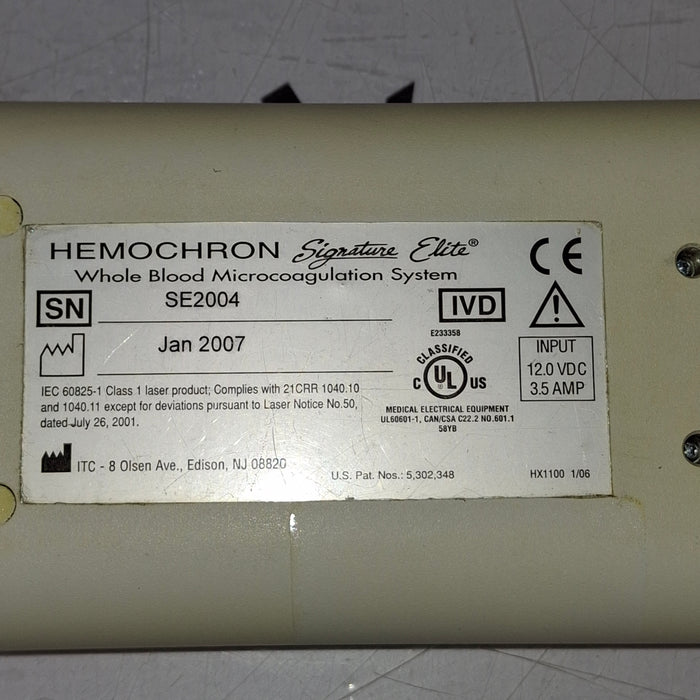 ITC Medical Hemochron Signature Elite rapid whole blood testing