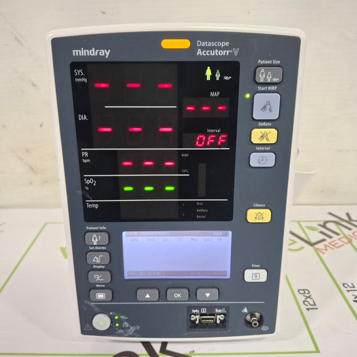 Mindray Datascope Accutorr V Vital Signs Monitor