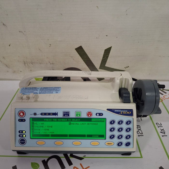 Smiths Medical Medfusion 3500 Syringe Infusion Pump