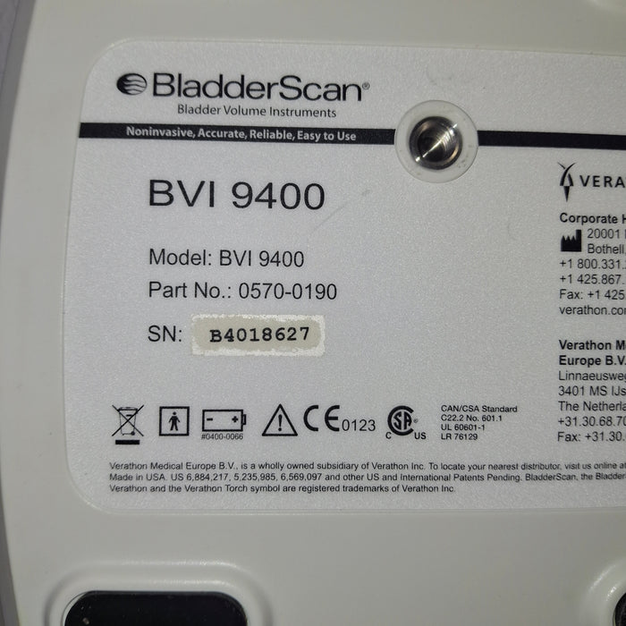 Verathon Medical, Inc BVI 9400 Bladderscan