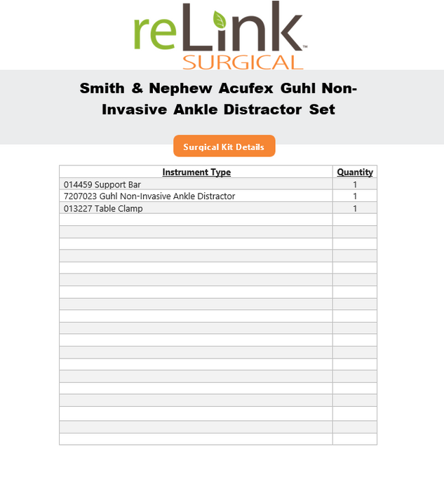 Smith & Nephew Acufex GUHL Ankle Distractor System