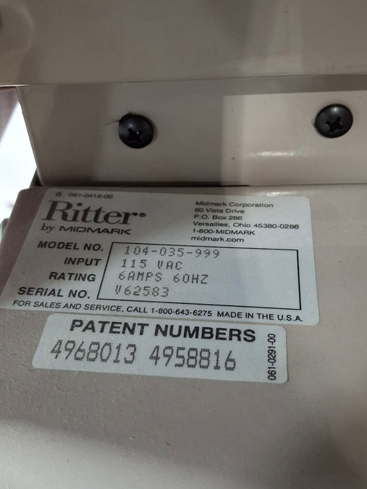 Ritter 104 Exam Table