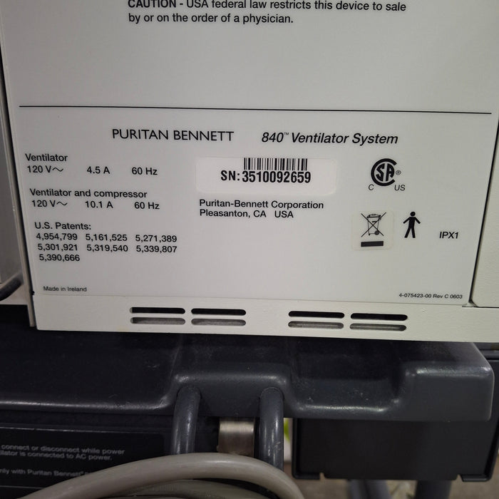 Puritan Bennett 840 Ventilator without Compressor