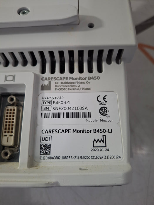 GE Healthcare Carescape B450 Patient Monitor