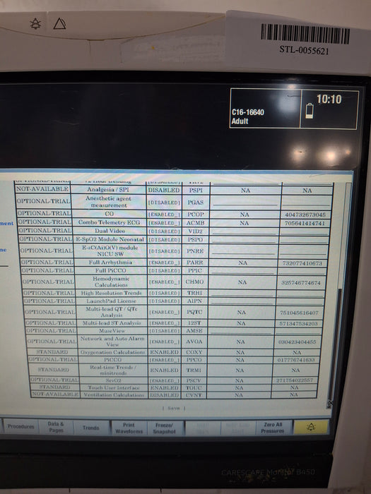 GE Healthcare Carescape B450 Critical Care Patient Monitor