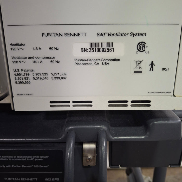 Puritan Bennett Puritan Bennett 840 Ventilator without Compressor Respiratory reLink Online