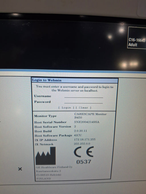 GE Healthcare GE Healthcare Carescape B450 Critical Care Patient Monitor Patient Monitors reLink Online