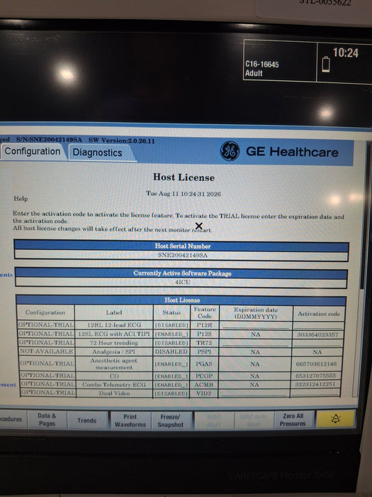 GE Healthcare GE Healthcare Carescape B450 Critical Care Patient Monitor Patient Monitors reLink Online