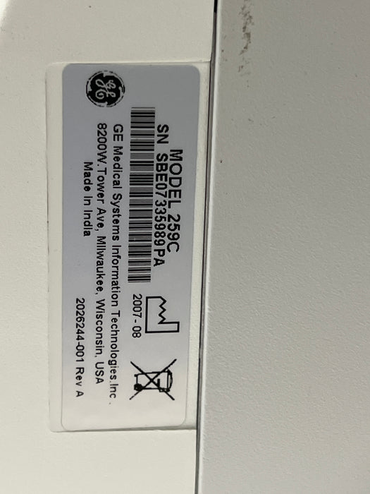 GE Healthcare Corometrics 250cx Series Model 259cx-c Fetal Monitor