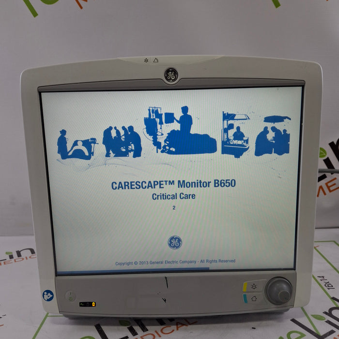 GE Healthcare Carescape B650 Critical Care Patient Monitor