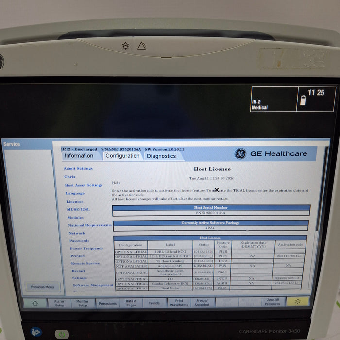 GE Healthcare GE Healthcare Carescape B450 Post Anesthesia Care Patient Monitor Patient Monitors reLink Online