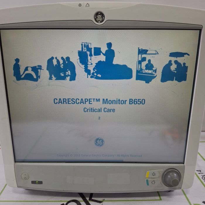 GE Healthcare Carescape B650 Critical Care Patient Monitor