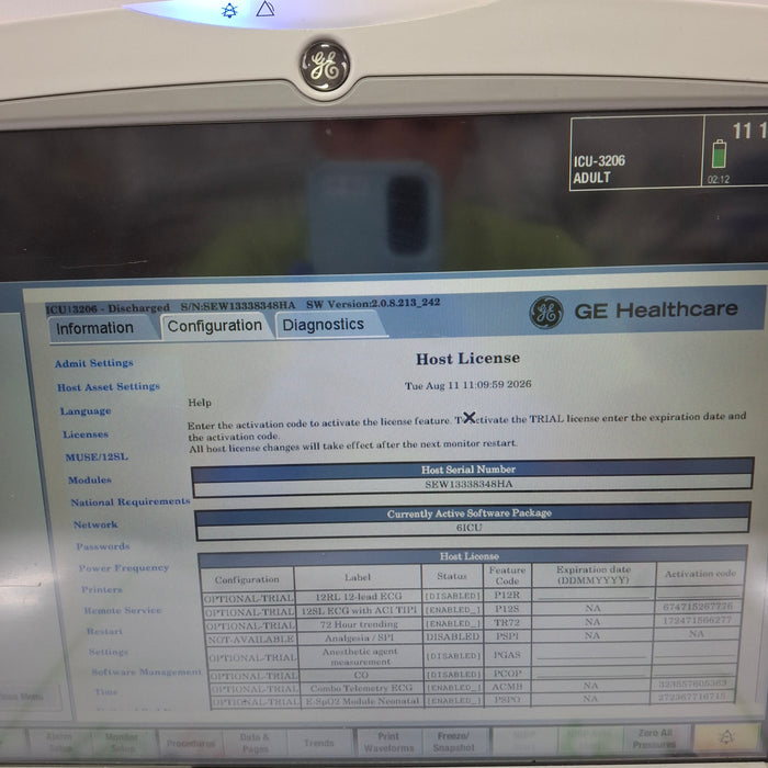 GE Healthcare Carescape B650 Critical Care Patient Monitor