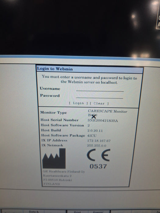 GE Healthcare Carescape B450 Critical Care Patient Monitor