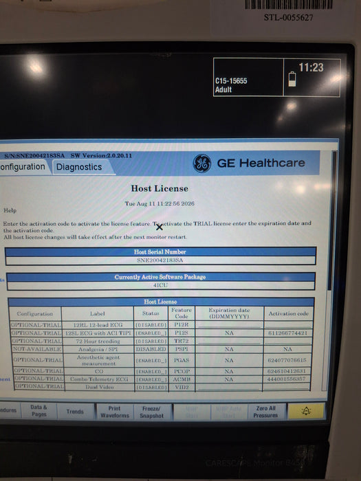 GE Healthcare Carescape B450 Critical Care Patient Monitor