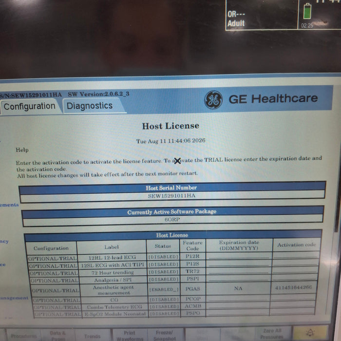 GE Healthcare Carescape B650 Anesthesia Care Patient Monitor