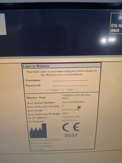GE Healthcare GE Healthcare Carescape B450 Critical Care Patient Monitor Patient Monitors reLink Online