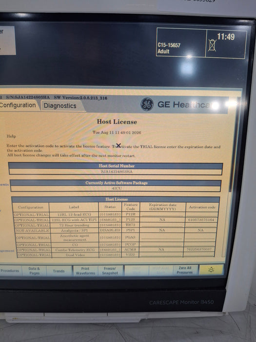 GE Healthcare GE Healthcare Carescape B450 Critical Care Patient Monitor Patient Monitors reLink Online