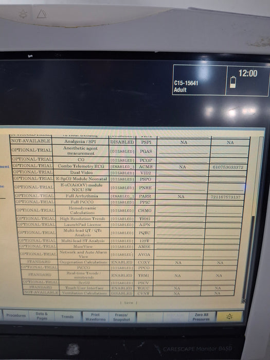 GE Healthcare Carescape B450 Critical Care Patient Monitor