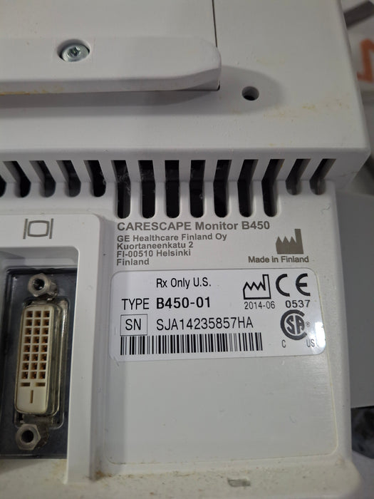 GE Healthcare Carescape B450 Critical Care Patient Monitor