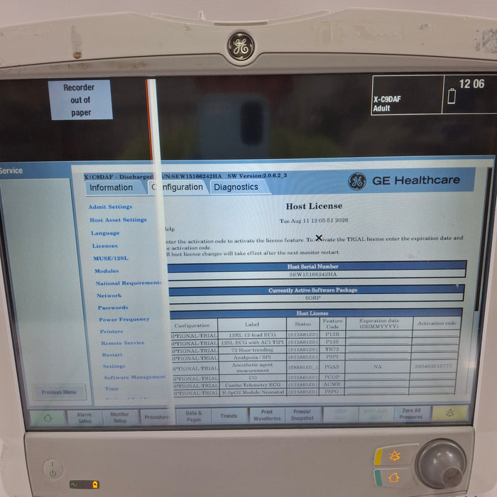 GE Healthcare GE Healthcare Carescape B650 Anesthesia Care Patient Monitor Patient Monitors reLink Online